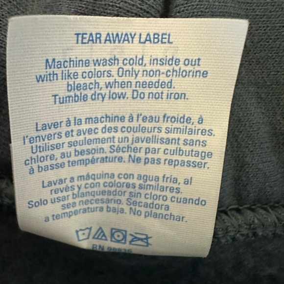 Starbucks Sweatshirt Hoodie Gray Blue Size Large Employee Exclusive - Picture 6 of 6